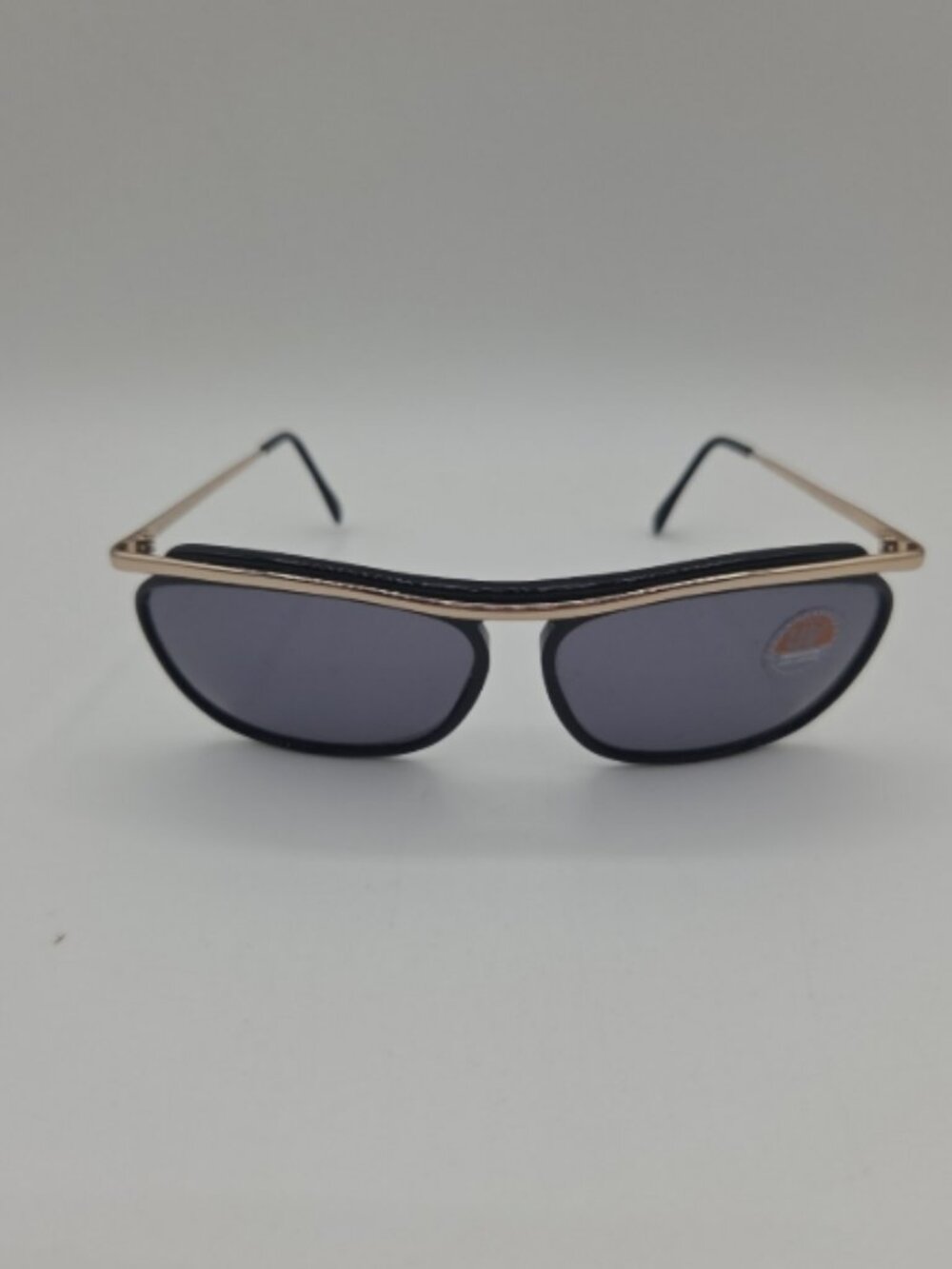 Vintage Luxottica Avant Garde Sunglasses Black/Gold Made in Italy Deadstock
